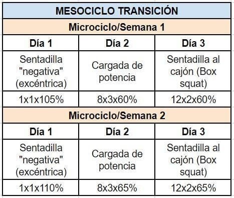 Mesociclo transición