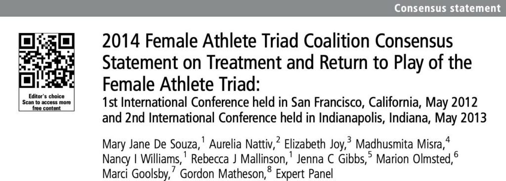 Consenso Internacional Triada Atleta femenina