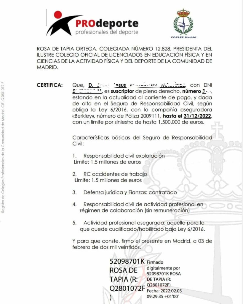 Profesión del deporte
