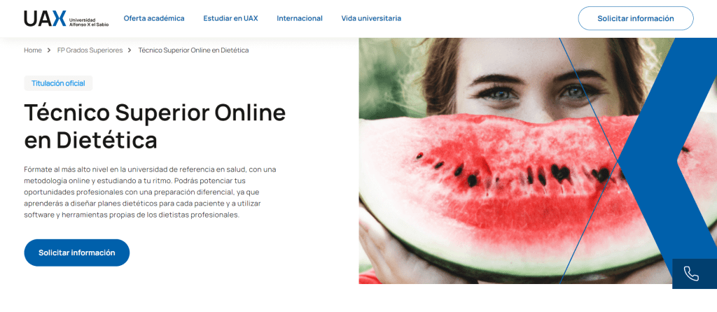 Portal oficial de la UAX