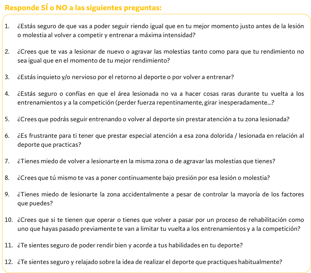 Propuesta test evaluar impacto lesión 