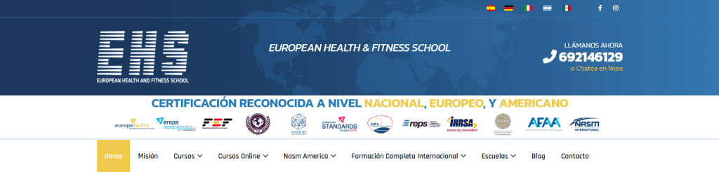 Web oficial de la EHS