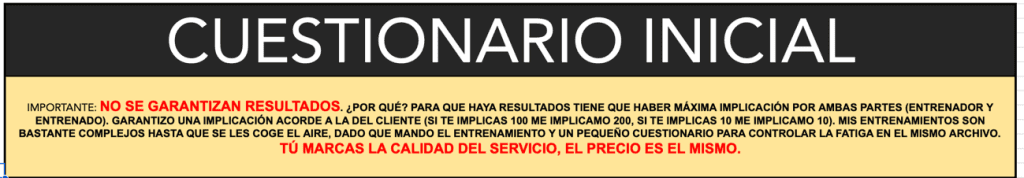 Cuestionario inicial