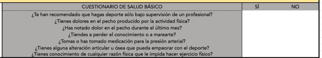Cuestionario de salud básico