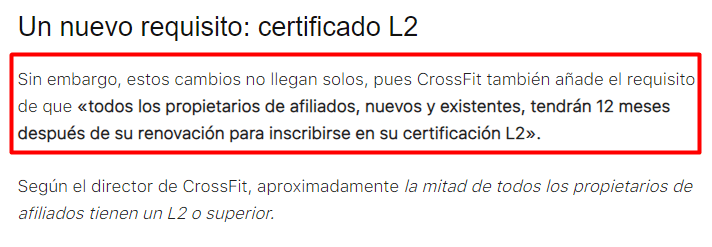 Requisito Certificado L2