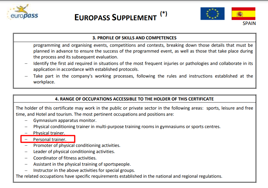Europass Supplement