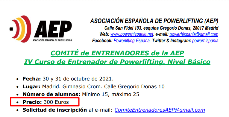 Precio AEP