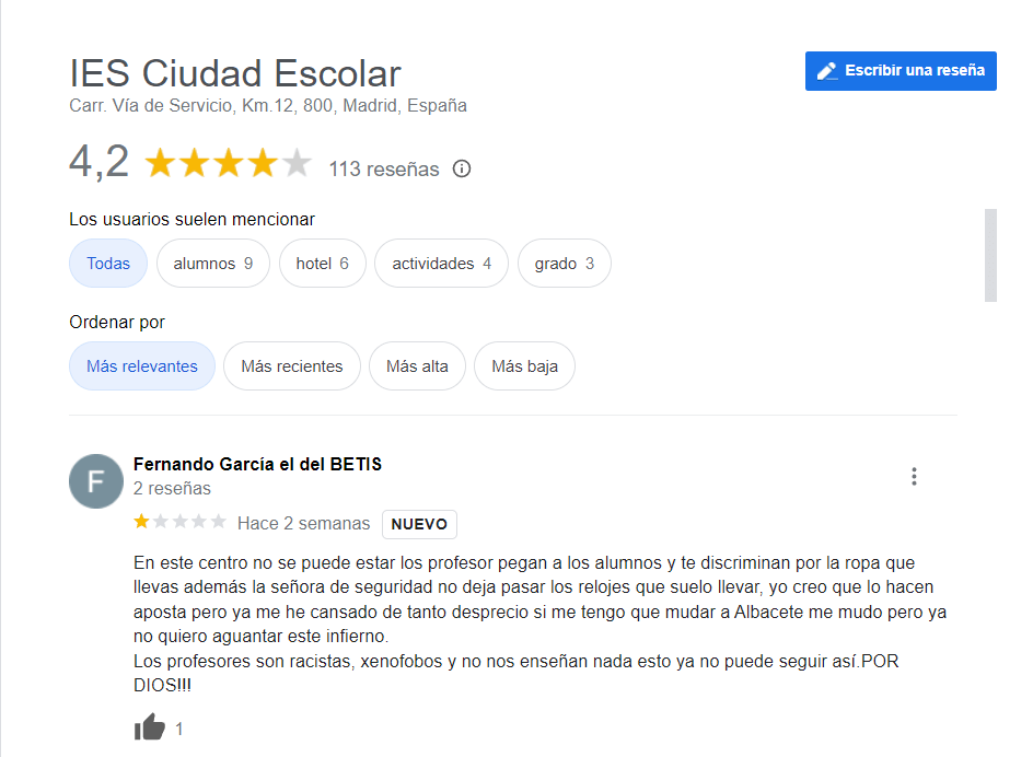 My Business del IES Ciudad Escolar