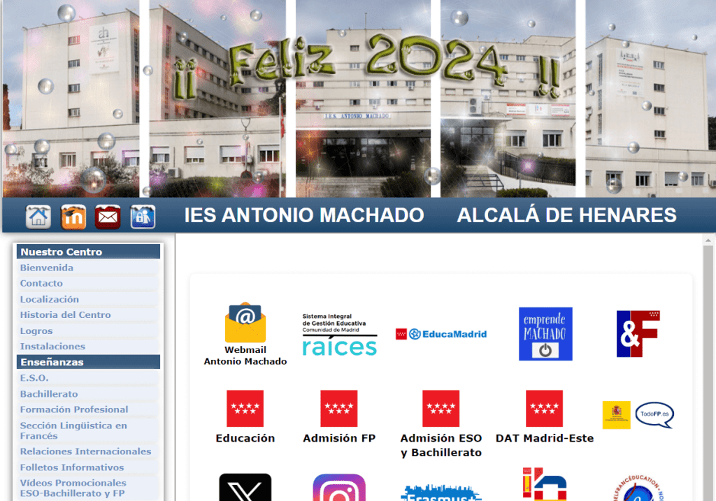 Web oficial del IES Antonio Machado