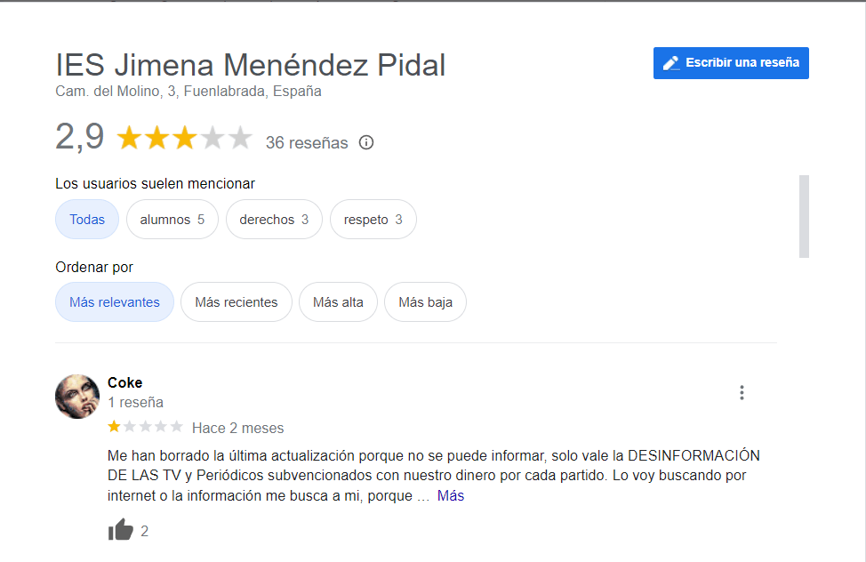 My Business del IES Jimena Menéndez