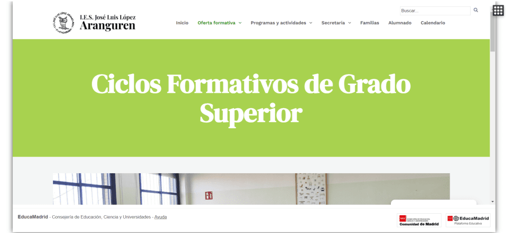 Web del IES José Luis López Aranguren