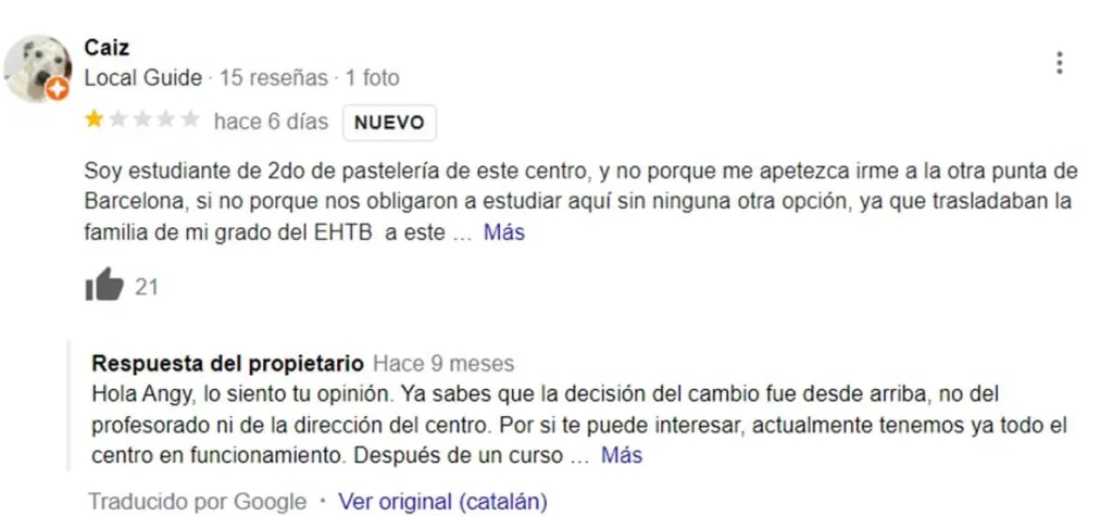 comentarios de centros de estudios
