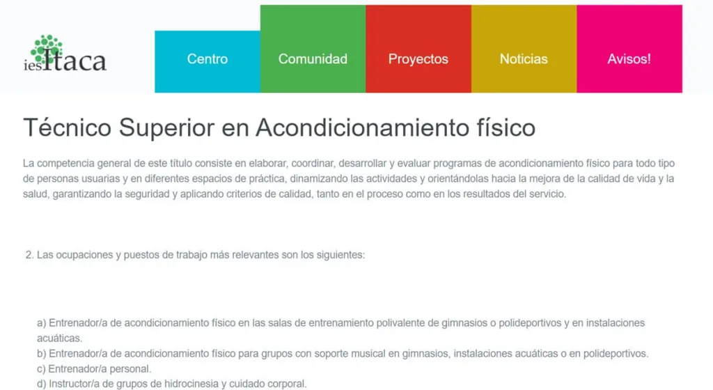 mejores lugares para estudiar TSAF en Zaragoza