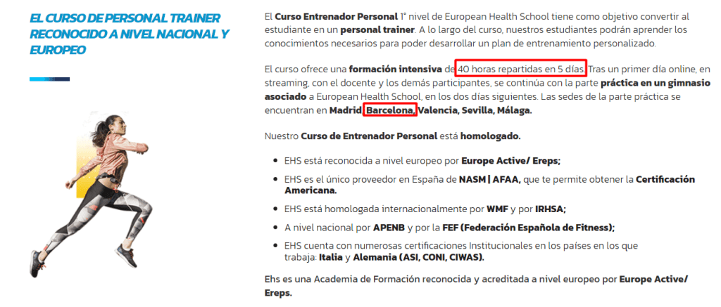 Web de EHS