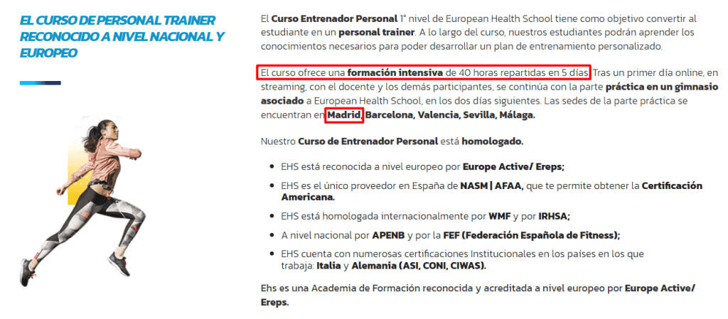 Web de EHS