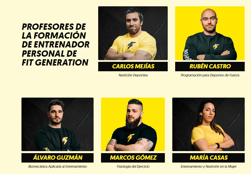 Entrenadores de Fit Generation
