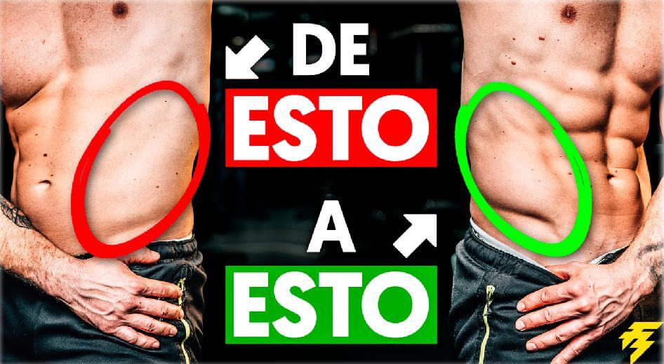 Marcar la V en el abdomen