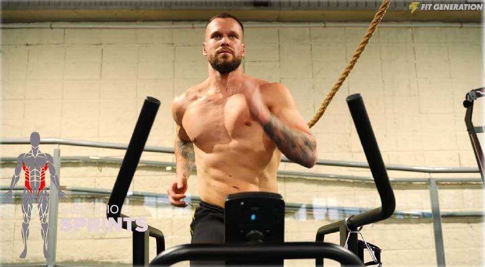 Sprints ejercicio para abdomen
