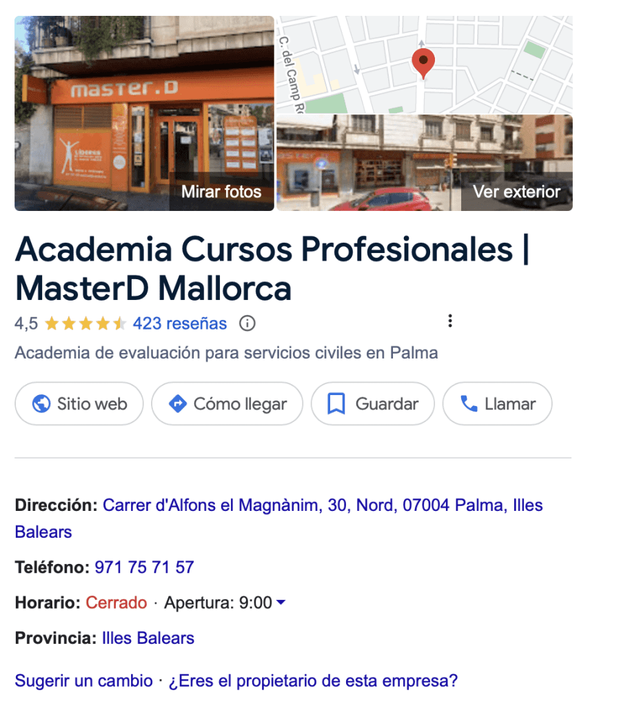 Academia de cursos profesionales