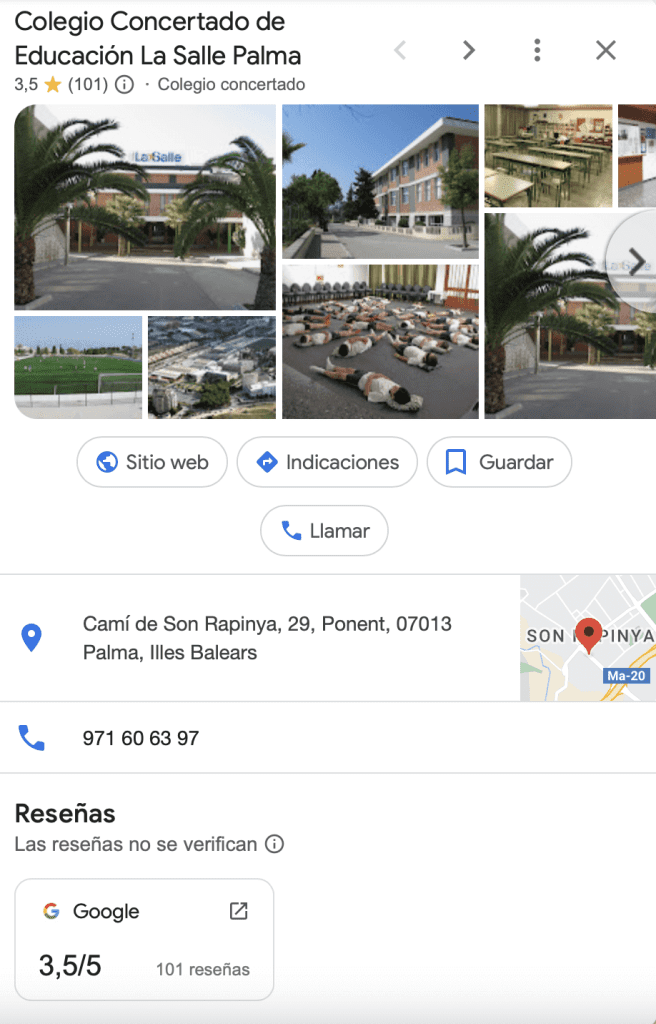 Reseña de Google colegio