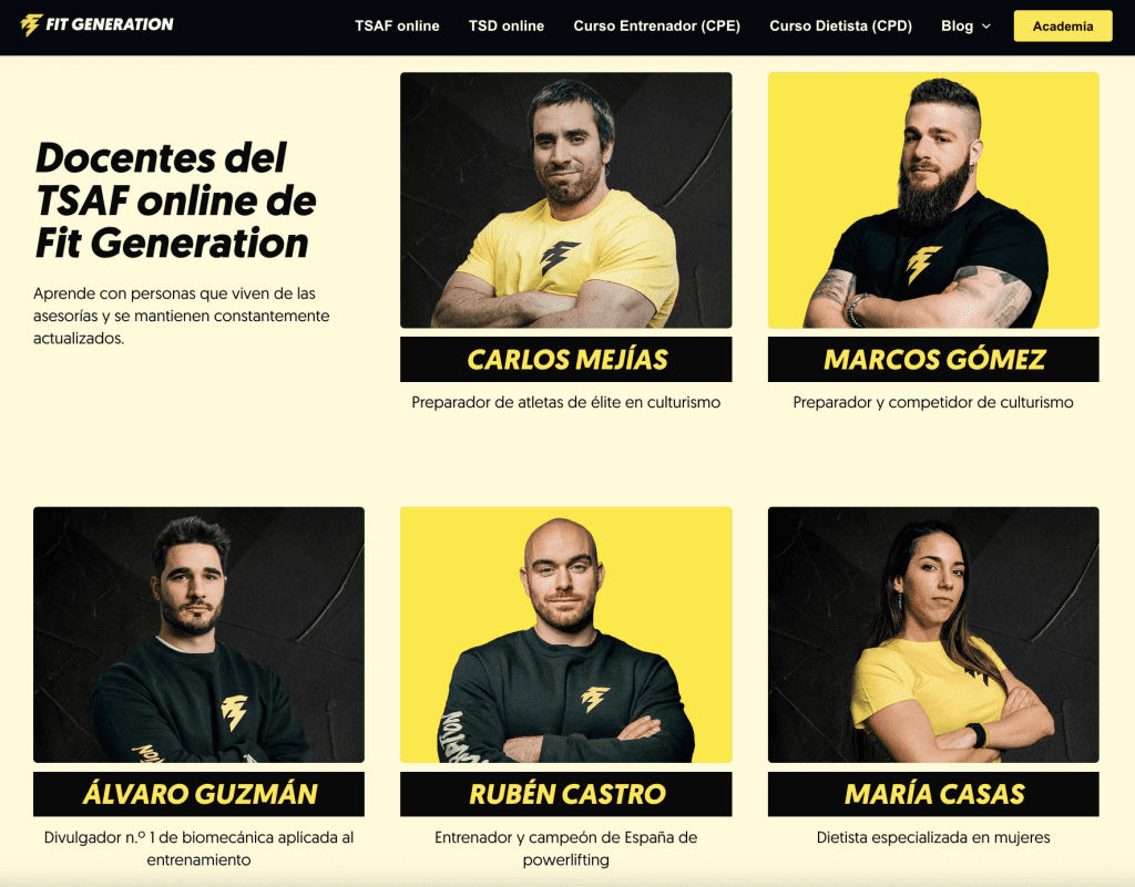 Profesores Fit Generation