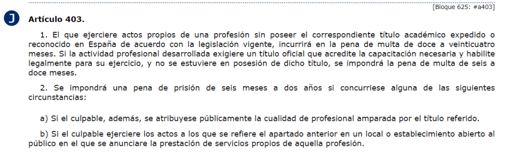 Artículo 403