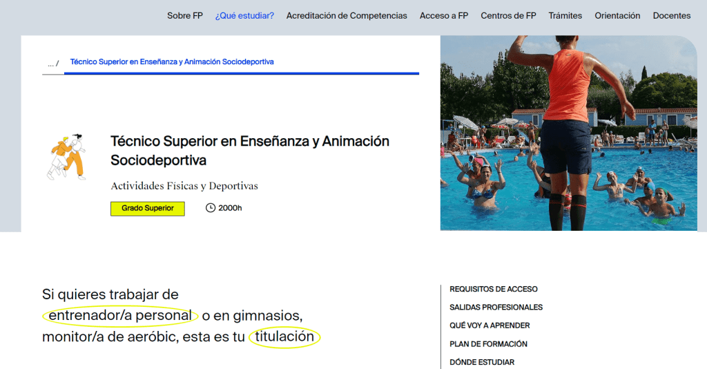Enseñanza y animación sociodeportiva