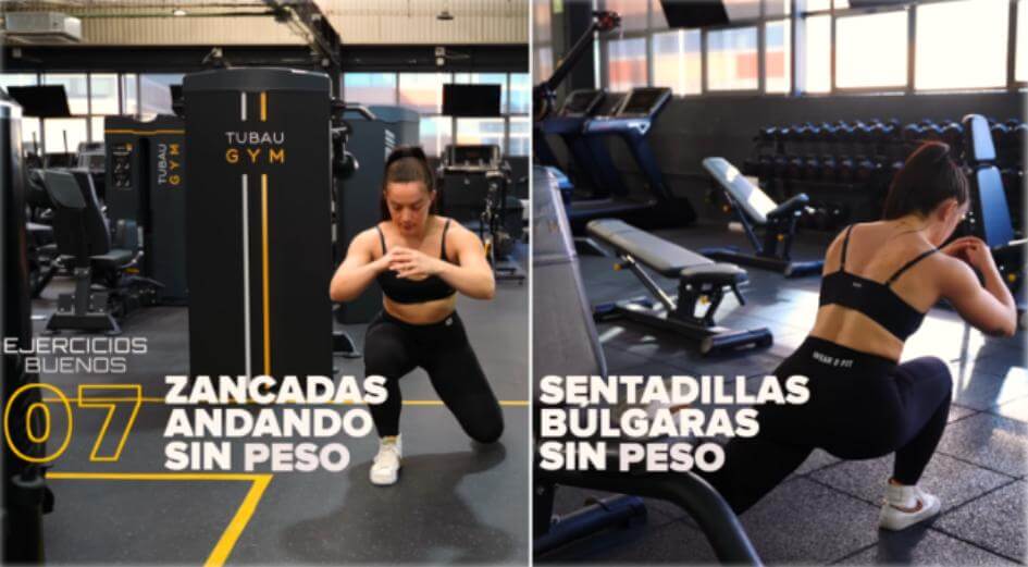 Zancadas y sentadillas bulgaras