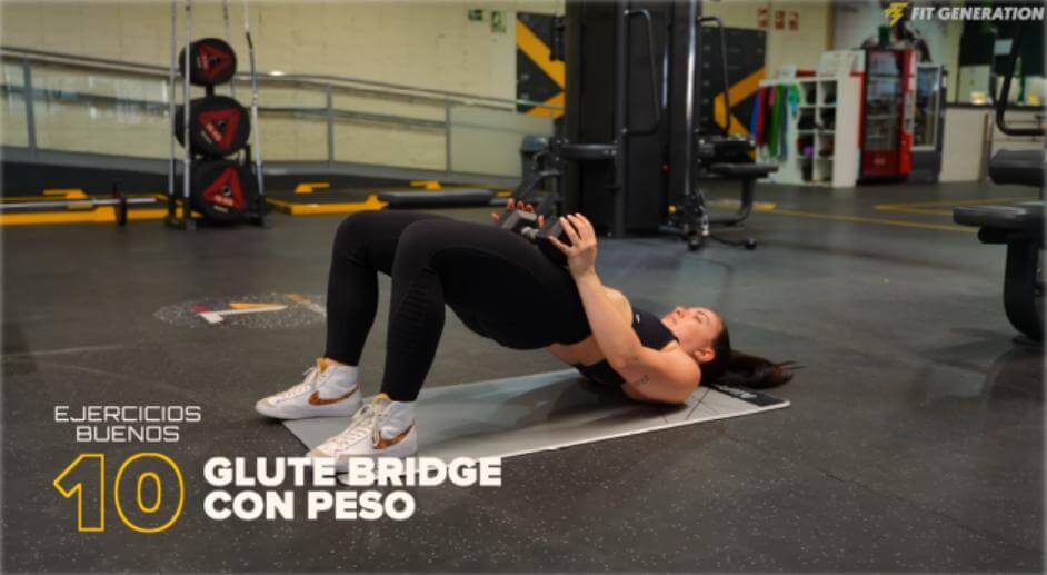 Gluteos bridge con peso