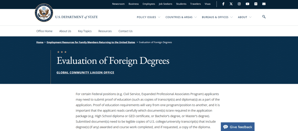 Web gobierno Estados Unidos