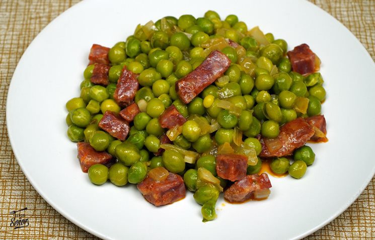guisantes con chorizo receta