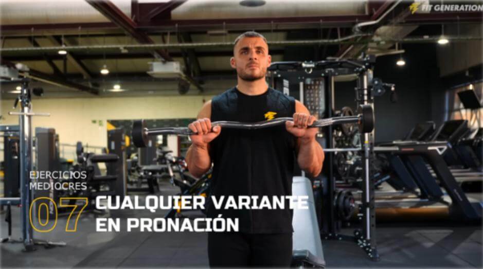 Cualquier variante en pronación