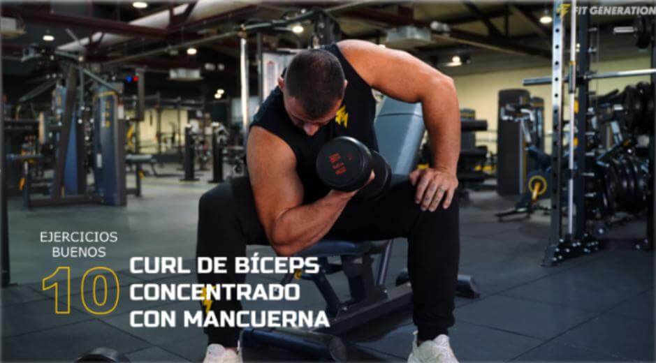 Curl de bíceps con mancuerna