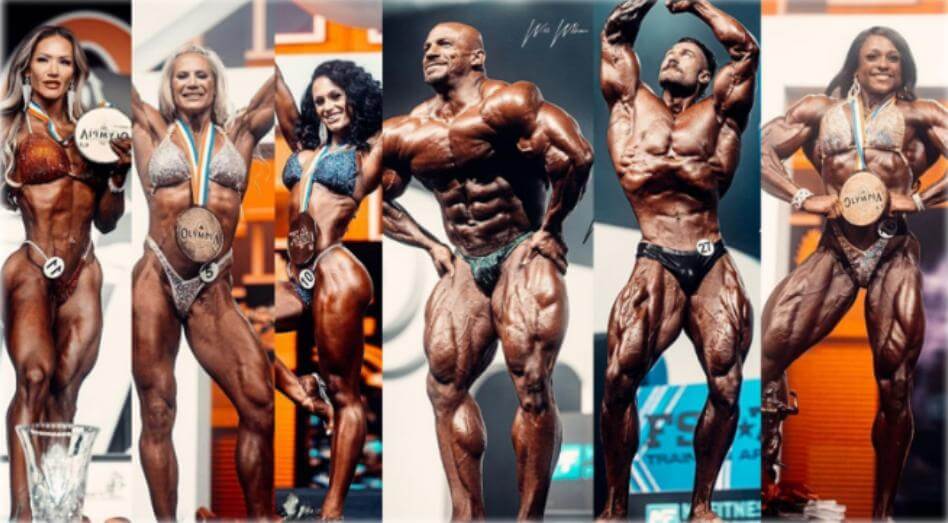 Poses hombre y mujer en competencia