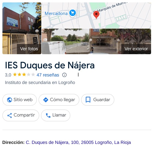 Perfil de Google My Business