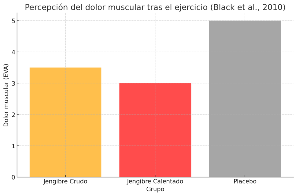 Percepción dolor muscular tras ejercicio