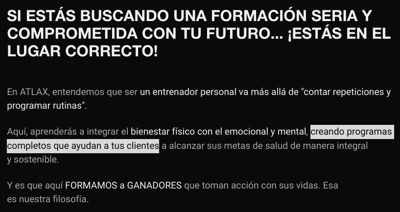 Puntos débiles de Atlax