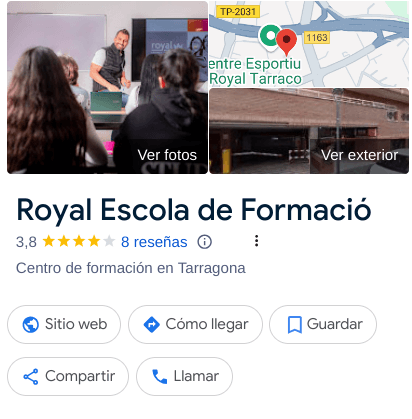 Google Business de Royal escola