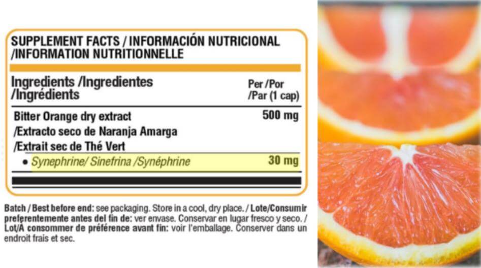 Información nutricional suplementos