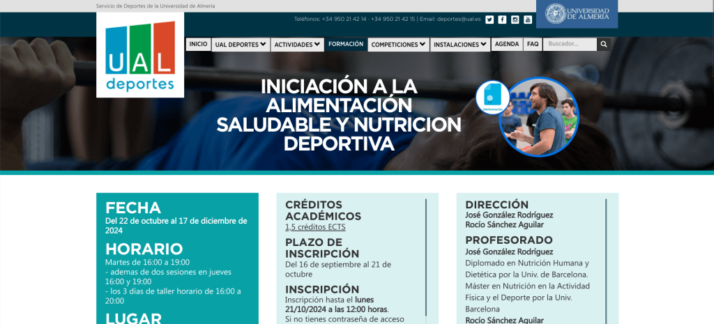 WEb Universidad de Almería
