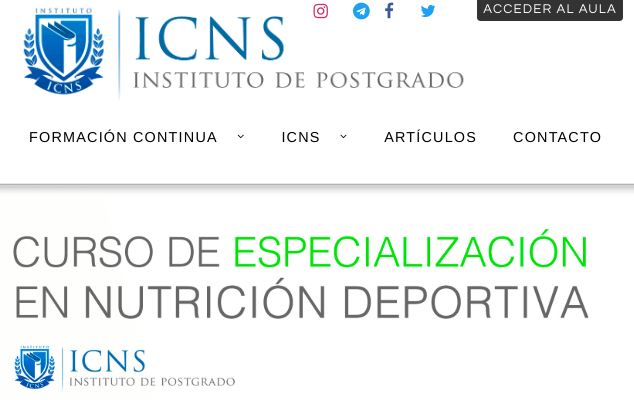 Nutricion deportiva de ICNS