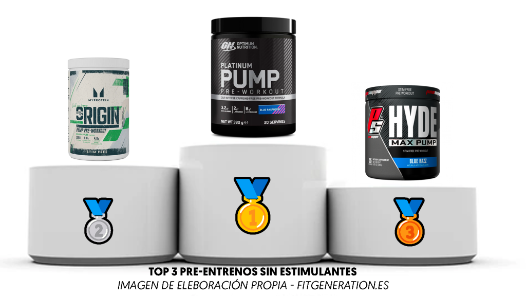 TOP 7 mejores pre-entrenos del mercado en 2026 55 TOP3 PREW SIN ESTIMULANTES