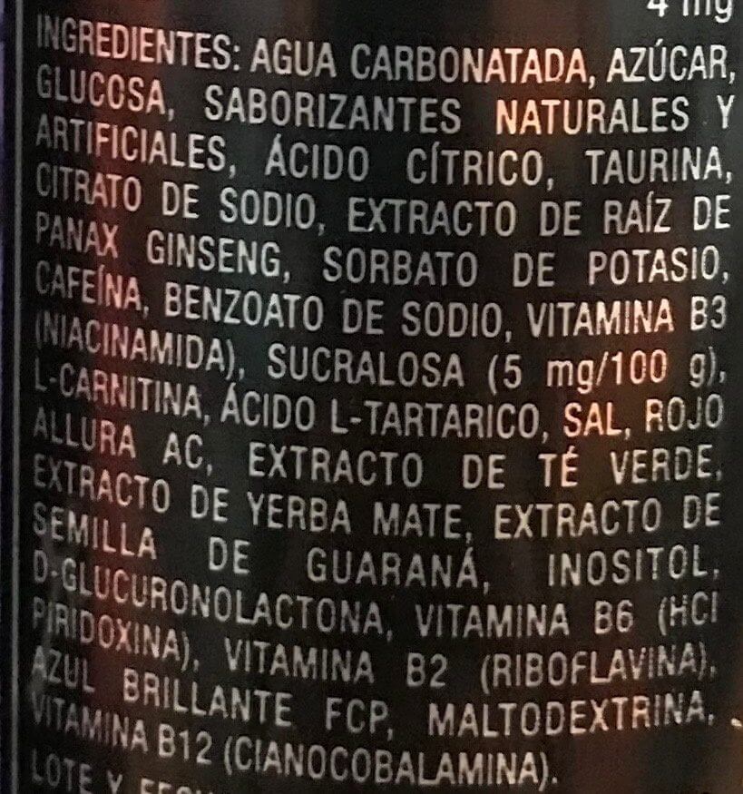 ¿Es saludable el Monster? Esto dice la ciencia 3 Contenido bebida monster