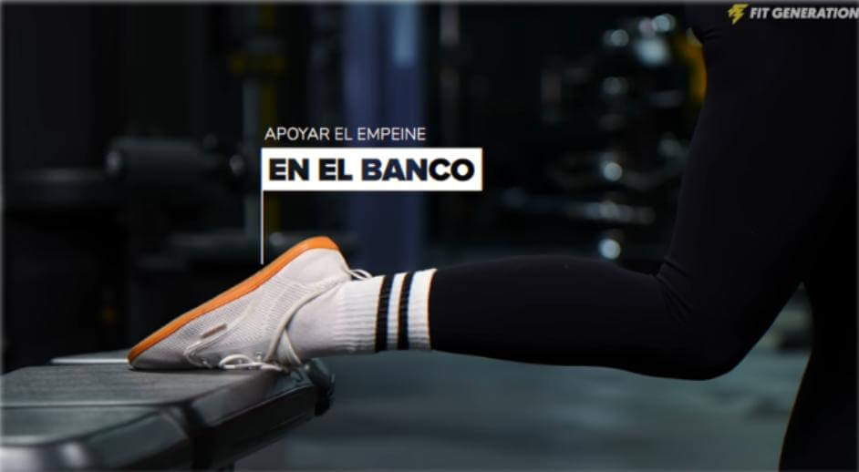 Apoyo del empeine en el banco