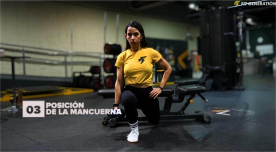 Posición de la mancuerna