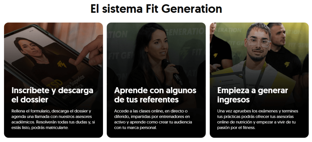 Nutrición con Fit Generation