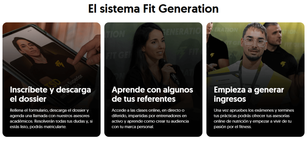 Formación de TSD en Fit Generation