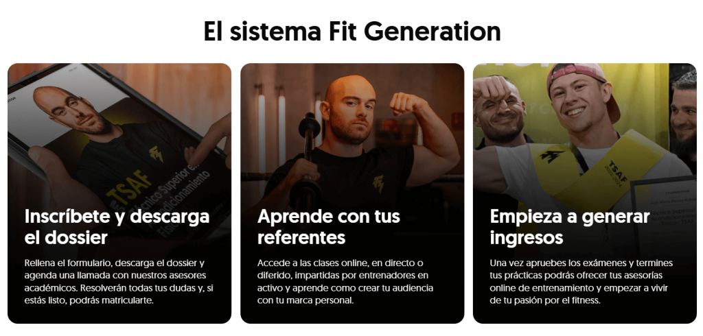 Estudiar TSAF en Fit Generation