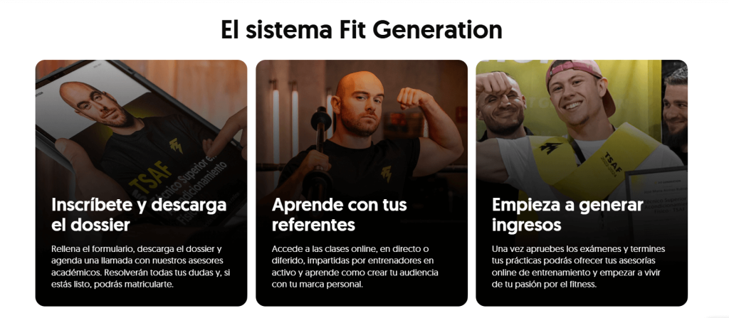 ¿Dónde estudiar TSAF en Girona? 9 El sistema de Fit Generation
