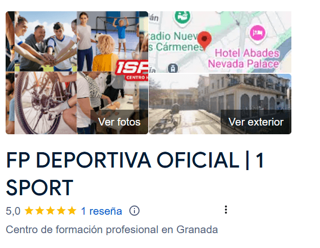 Centro formación profesional 1 SPORT